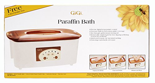 GiGi 복숭아 파라핀 왁스가 포함된 디지털 파라핀 목욕 6 lbs...
