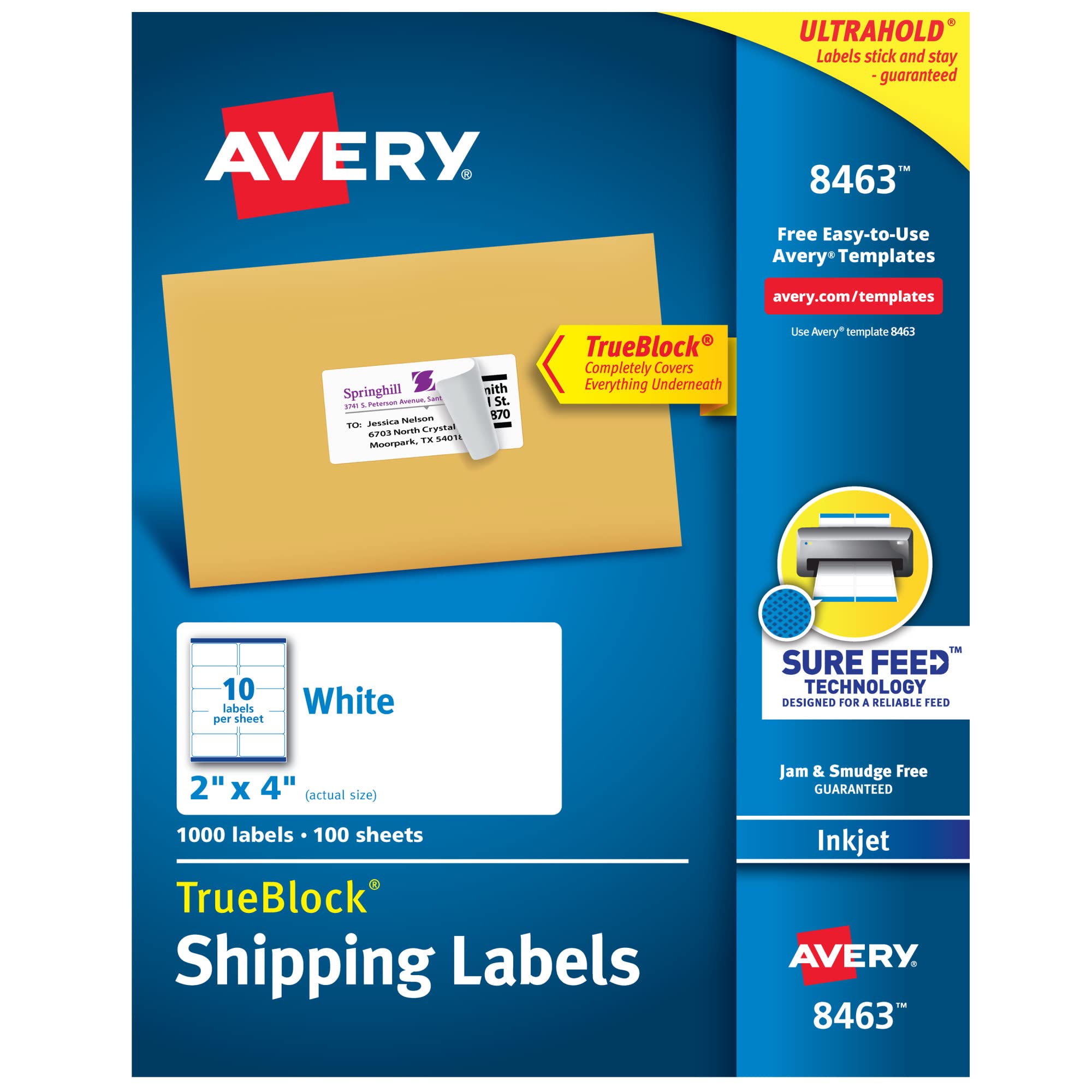 Avery 8163 배송 라벨