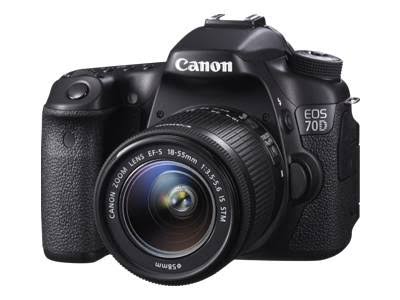 Canon 18-55mm STM 렌즈가 장착 된 EOS 70D 디지털 SLR 카메라
