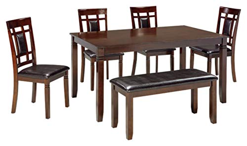 Ashley Furniture Ashley의 시그니처 디자인-Bennox 식탁 세트-6 종 세트-컨템포러리 스타일-브라운