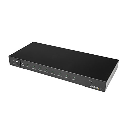 StarTech 4K 60hz HDMI 분배기 - 8포트 - HDR 지원 - 7.1 서라운드 사운드 오디오 - HDMI 분배 증폭기 - HDMI 2.0 분배기(ST128HD20)