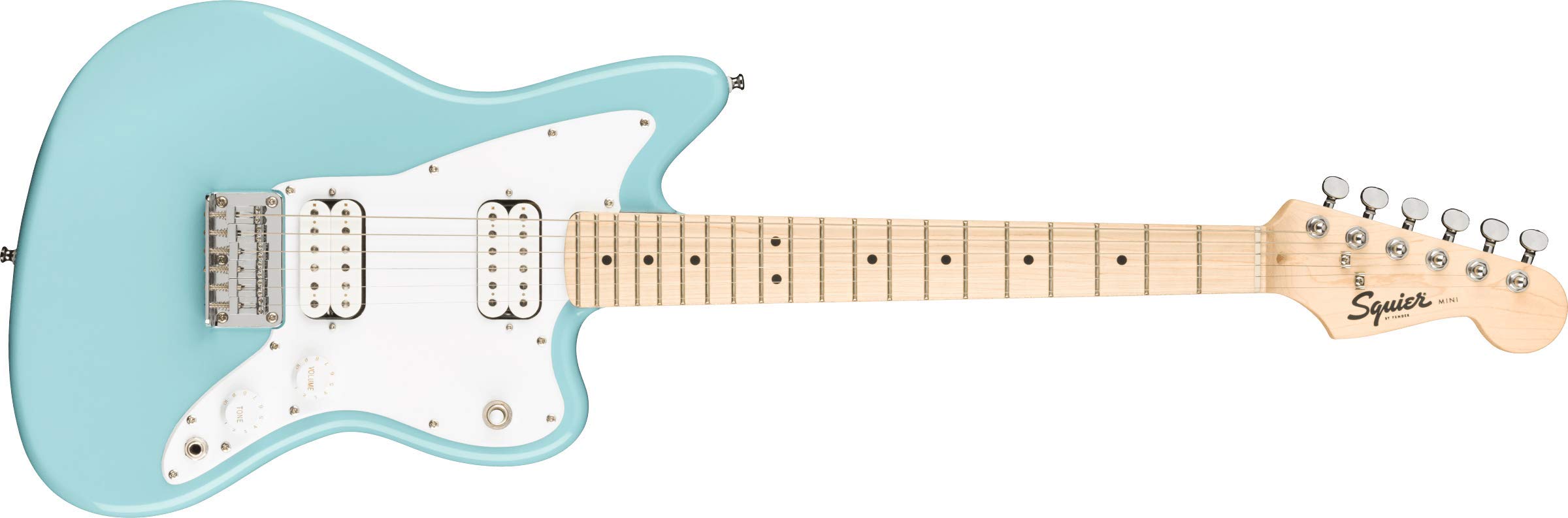 Squier 미니 재즈마스터 HH 일렉트릭 기타 - 메이플 핑거보드가 있는 다프네 블루