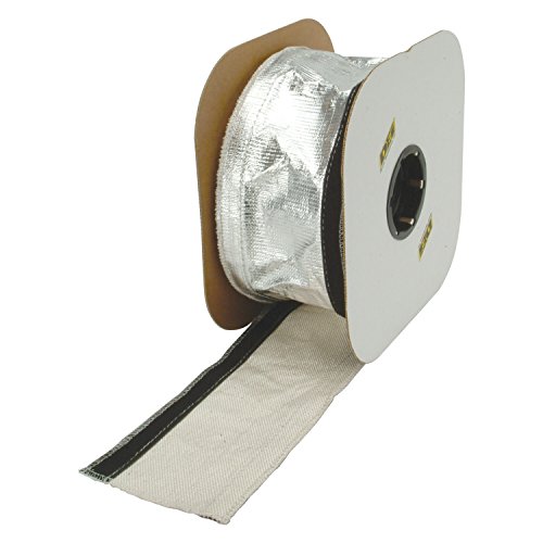 Design Engineering 010405B50 1/2 '-1-1 / 4'ID x 50ft Spool Aluminized Sleeving for Ultimate Heat Protection (후크 및 루프 폐쇄 포함)