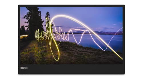 Lenovo ThinkVision M15 15.6' 풀 HD WLED LCD 모니터 - 16:9 - 레이븐 블랙