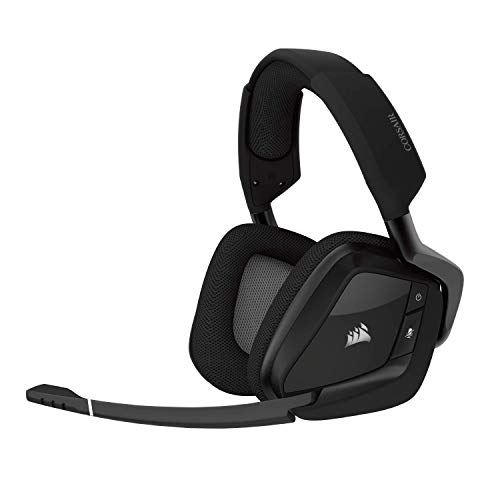 Corsair Void PRO RGB 무선 게임용 헤드셋 - PC용 Dolby 7.1 서라운드 사운드 헤드폰 - Discord 인증 - 50mm 드라이버 - Carbon