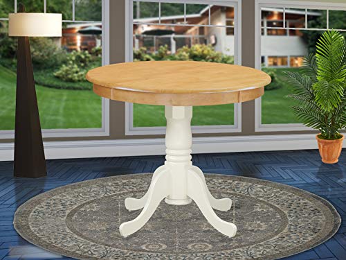 East West Furniture ANT-OLW-TP 앤티크 디너 테이블-오크 테이블 상판 표면 ...