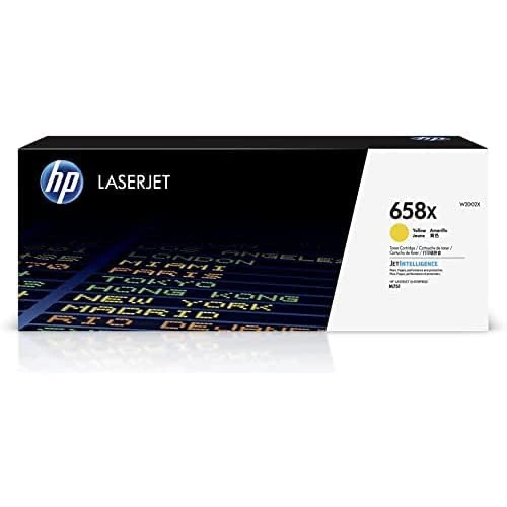 HP 정품 658X 노란색 대용량 토너 카트리지 | Color LaserJet Enterprise M751 시리즈와 함께 작동 | W2002X