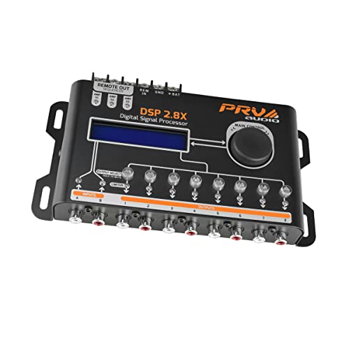 PRV AUDIO DSP 2.8X 카 오디오 크로스오버 및 이퀄라이저 8 채널 풀 디지털 신호 프로세서 DSP(시퀀서 포함)