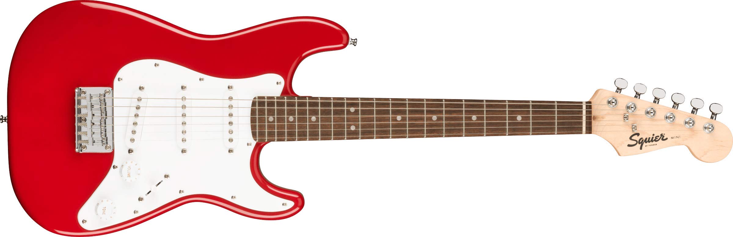 Squier 미니 스트랫 일렉트릭 기타 - 로렐 핑거보드가 있는 다코타 레드...