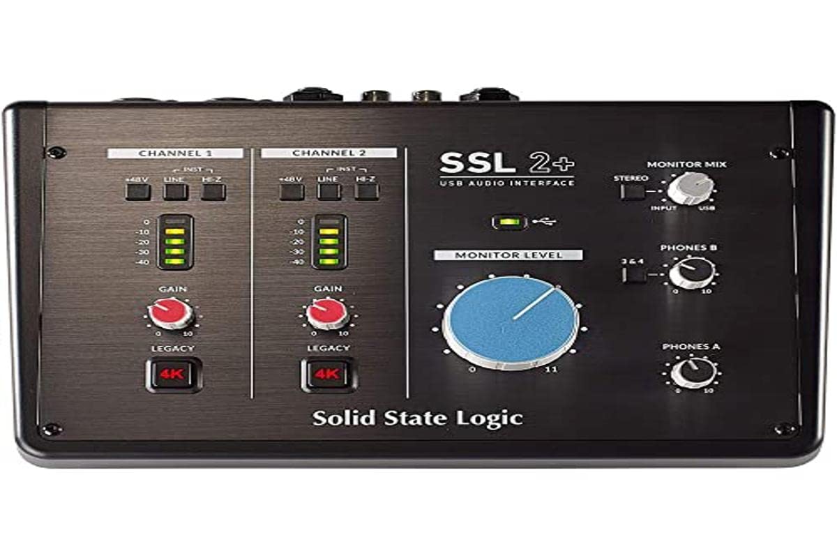 SSL 2+ 2-입력/4-출력 USB-C 오디오 인터페이스...