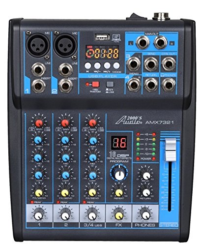 Audio 2000S Audio2000의 AMX7303 - USB 및 DSP 프로세서를 갖춘 전문가용 4채널 오디오 믹서