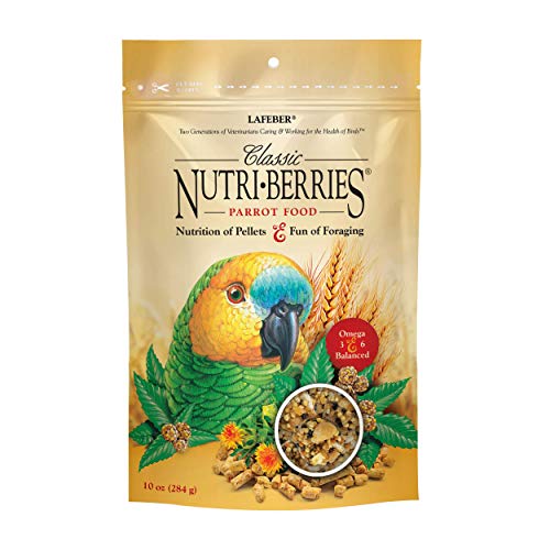 LAFEBER'S 앵무새를 위한 Non-GMO 및 Human-Grade 성분으로 만든 'S Classic Nutri-Berries Pet Bird Food