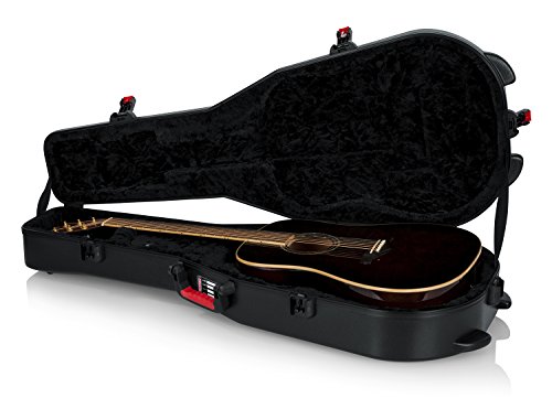 Gator TSA 승인 잠금 래치가 있는 어쿠스틱 드레드노트 기타용 성형 플라이트 케이스; (GTS...