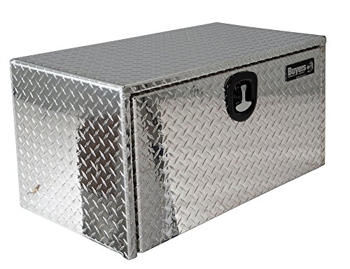 Buyers Products 다이아몬드 트레드 알루미늄 언더 바디 트럭 박스 (T- 핸들 래치 포함) (14x12x24 인치)