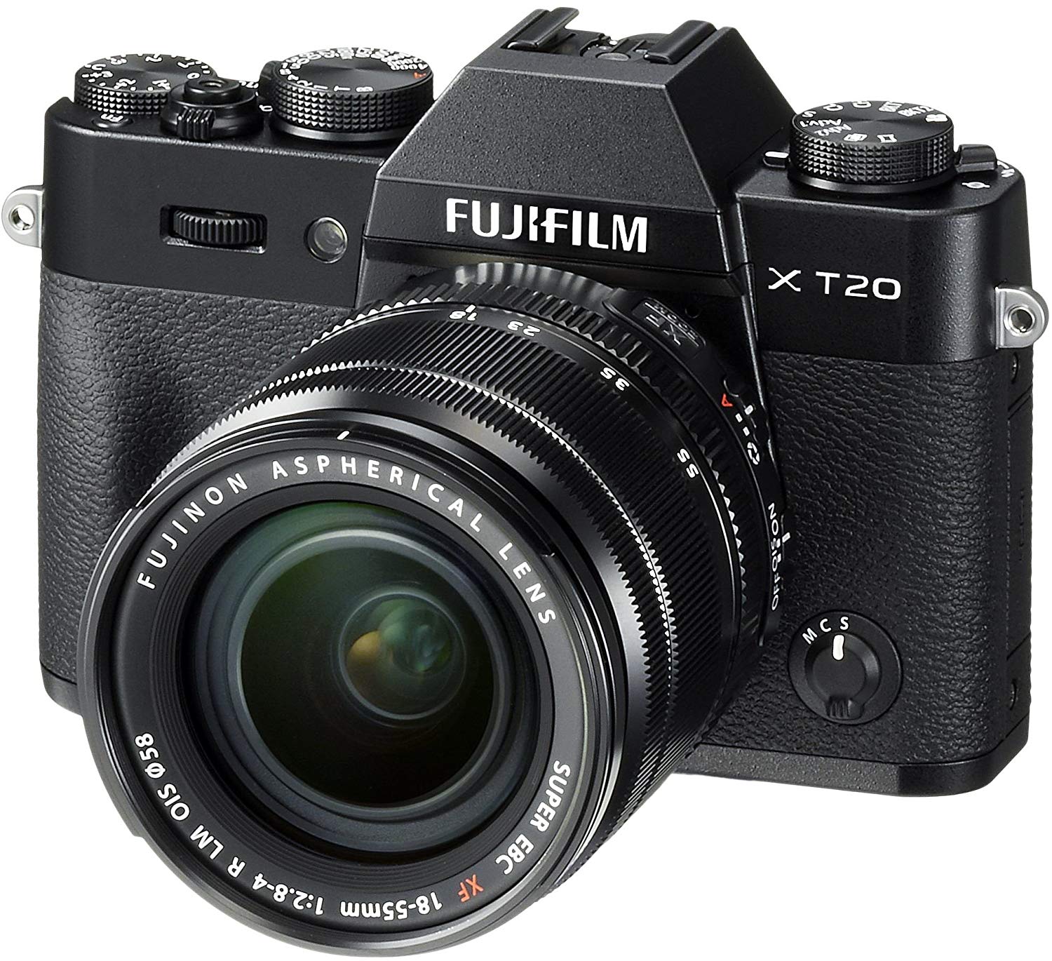 Fujifilm X-T20 미러리스 디지털 카메라 (XF18-55mmF2.8-4.0 R LM OIS 렌즈 포함)-블랙