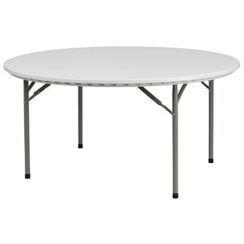 Flash Furniture 60'' 원형 화강암 플라스틱 접이식 테이블...