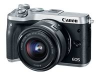 Canon EOS M6 24.2MP 미러리스 디지털 카메라-1080p-실버-EF-S 18-150mm IS STM 렌즈