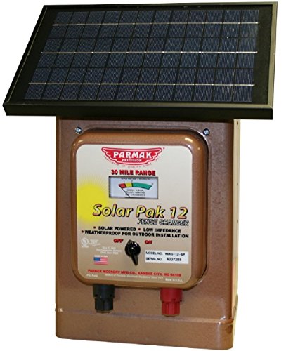 Parmak Magnum Solar-Pak 12 저임피던스 12볼트 배터리 작동 30마일 범위 전기...