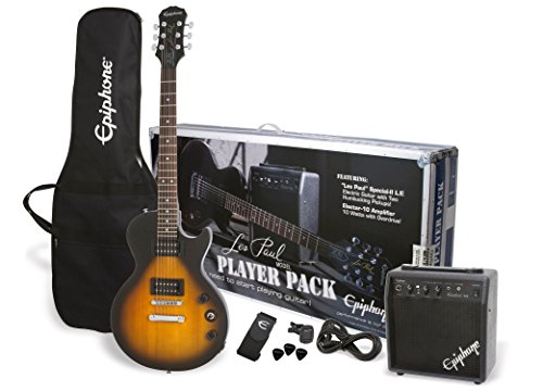 Epiphone Les Paul Electric Guitar 플레이어 팩(빈티지 선버스트)...