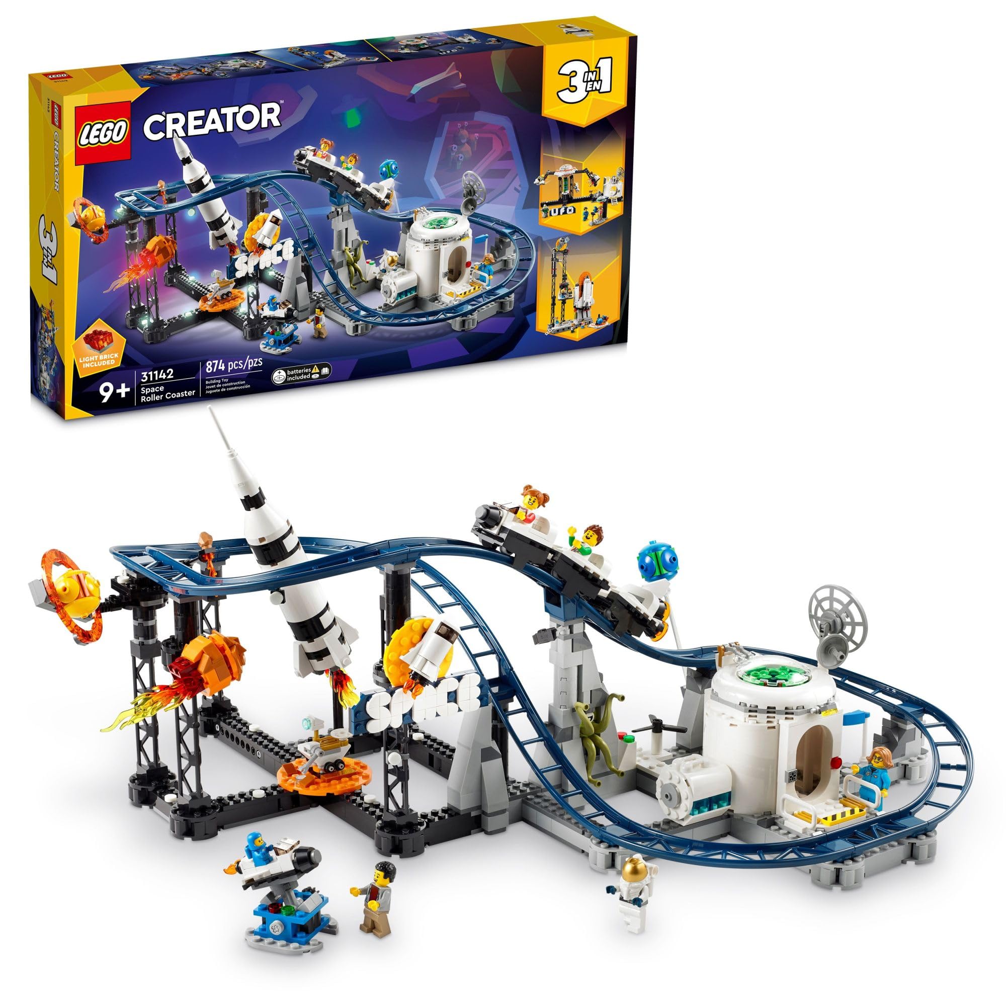 LEGO Creator Space Roller Coaster 31142 3 in 1 Building...