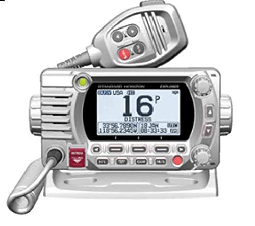 Standard Horizon GX1800GW 화이트 25W VHF/GPS/두 번째 스테이션 익스플...