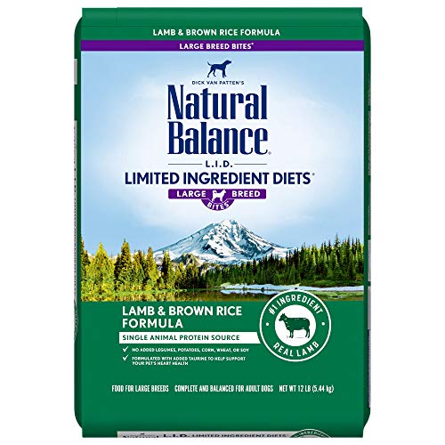 Natural Balance LID 제한된 성분 다이어트 대형 품종 물기 곡물이 있는 건사료...