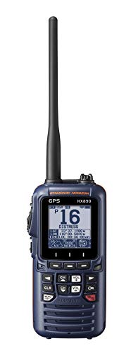 Standard Horizon HX890 핸드헬드 VHF 네이비 블루 - 플로팅 6와트 클래스 H DSC 양방향 라디오