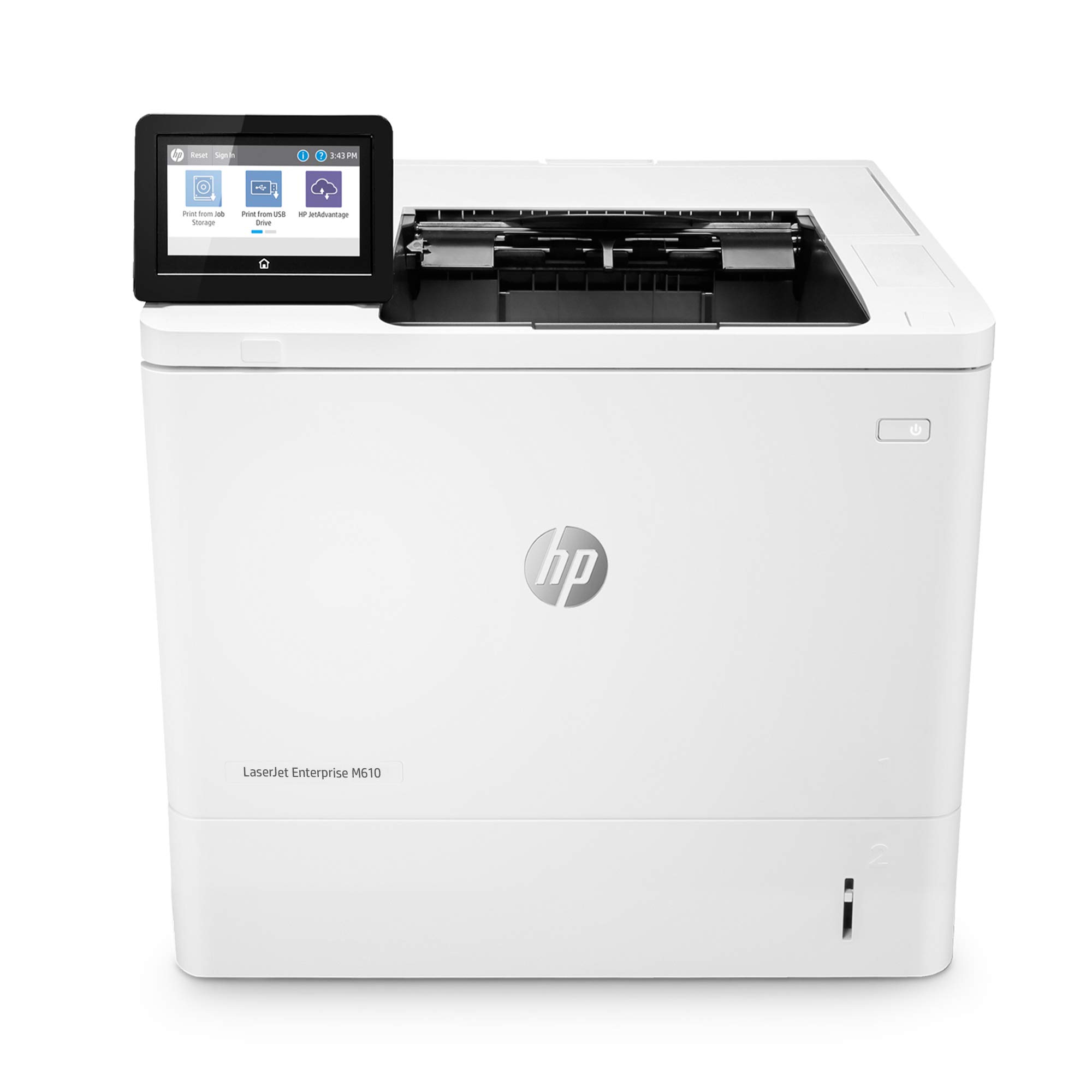 HP 이더넷 및 양면 인쇄 기능이 내장된 LaserJet Enterprise M610dn 흑백 프린...