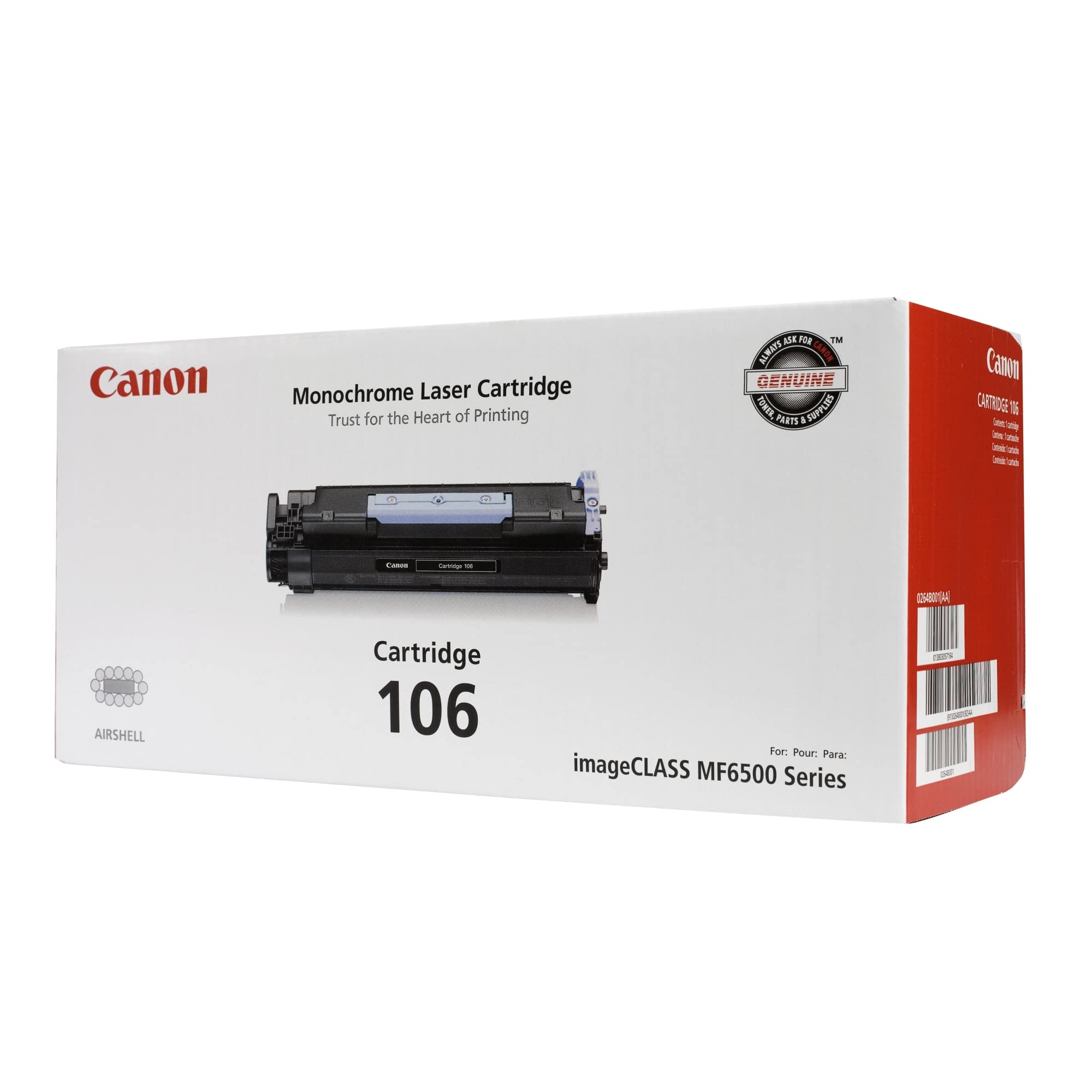 Canon 정품 106 토너 카트리지 - 블랙