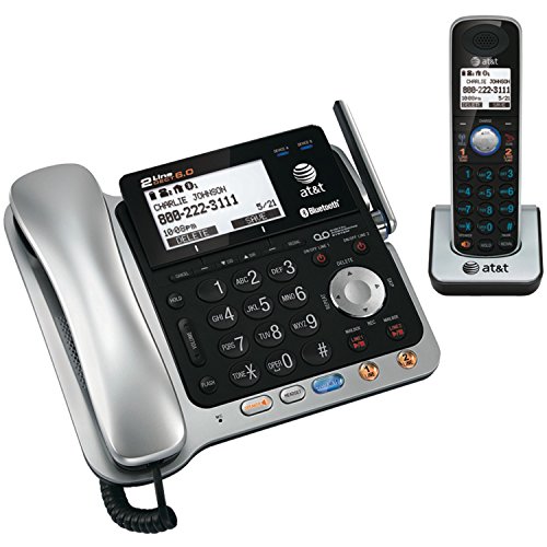AT&T TL86109 TL86109 2회선 DECT 6.0 전화 시스템(Bluetooth 포함)