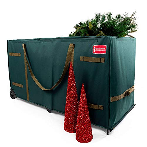  TreeKeeper [자이언트 롤링 트리 보관함] - 15피트 크리스마스 트리 보관 가방 | 최대 15피트 높이의 인공 나무에 맞는 바퀴가 있는 튼튼한 프레임 | 분리된...