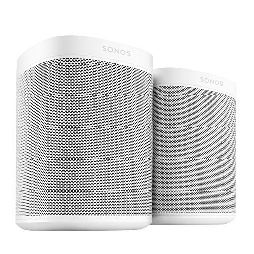 Sonos 완전히 새로워진 방 2개 - Alexa 음성 제어 기능이 내장된 스마트 스피커. 모든 방에서 놀라운 사운드를 제공하는 컴팩트한 크기. (하얀색)