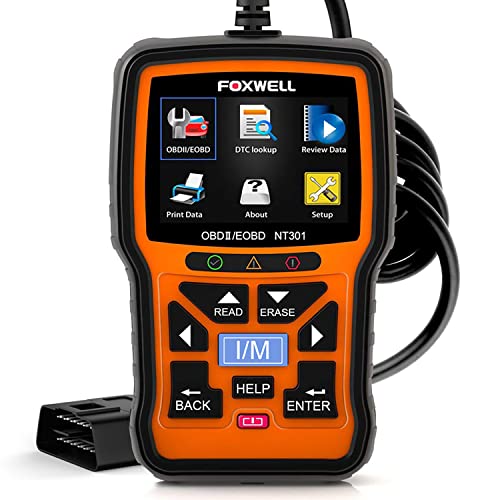 FOXWELL NT301 obd2 스캐너 라이브 데이터 전문 정비공 obdii 진단 코드 리더 도구 체크 엔진 라이트