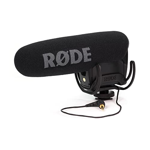 RØDE Microphones Rycote Lyre 쇼크마운트가 장착된 Rode VideoMicPro 소형 지향성 온카메라 마이크