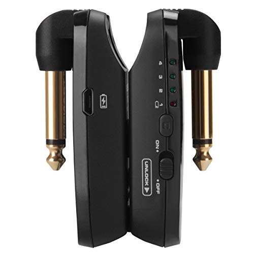 NUX B-2 무선 기타 시스템 2.4GHz 충전식 4 채널 무선 오디오 송신기 수신기 4ms 대기 시간
