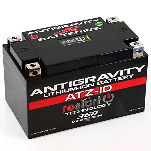  Antigravity Batteries BMS 및 재시동 기술이 적용된 반중력 ATZ-10-RS 리튬 이온 배터리 - 360cca 2.3파운드 10Ah 경량 오토바이 배터리 - YTZ10S 대체 - YTZ12 - YTZ14 - YTX9...