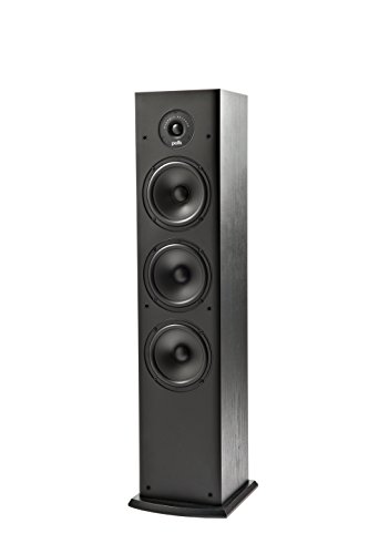 Polk Audio T50 150W 홈 시어터 플로어 스탠딩 타워 스피커 (싱글)-놀라운 사운드 | Dolby 및 DTS Surround