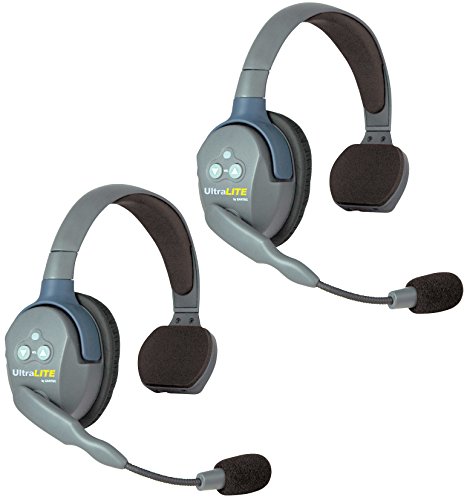 EARTEC 2 명의 사용자를위한 UL2S UltraLITE 전이중 무선 헤드셋 통신-싱글 이어 헤드셋 2 개