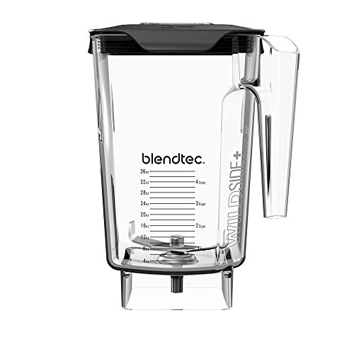 Blendtec WildSide+ 용기(용량 90온스/습식/건식 36온스 채울 수 있음) - 5면 - 전문가용 블렌더 용기 - 통기식 걸쇠 뚜껑 - BPA 불포함 - 투명