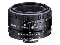 Nikon 수동 조리개 제어 기능이있는 AF FX NIKKOR 50mm f / 1.8D 단 렌즈...