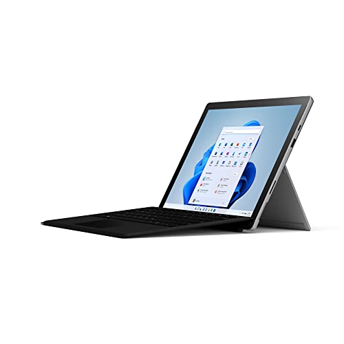 Microsoft - Surface Pro 7+ - 12.3 터치스크린 - Intel Core i5 - 8GB 메모리 - 128GB SSD 및 Black Type Cover(최신 모델) - Platinum