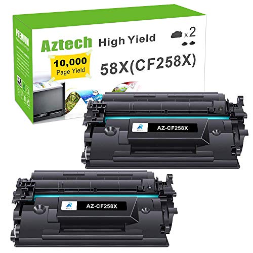 Aztech HP Pro M404n M404dn M404dw MFP M428fdw M428dw M428fdn 대용량 프린터 토너(검은색 2팩)용 HP 58X CF258X 58A CF258A용 호환 토너 카트리지 교체