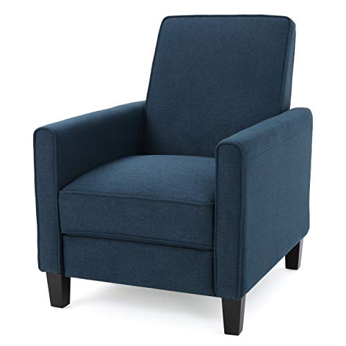 Great Deal Furniture Jeffrey 진한 파란색 패브릭 리클라이너 클럽 의자