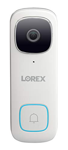  Lorex 2K QHD Wi-Fi 비디오 초인종 야외 보안 카메라 | 사람 감지 및 색상 야간 투시경 | 초광각 렌즈 및 양방향 토크 | 포함 32GB MicroSD 카드 [기존 초인종 배선...