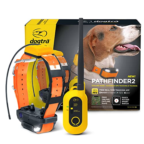 Dogtra 패스파인더 2 GPS 개 추적기 e 칼라 LED 조명 월 사용료 없음 무료 앱 방수 스...