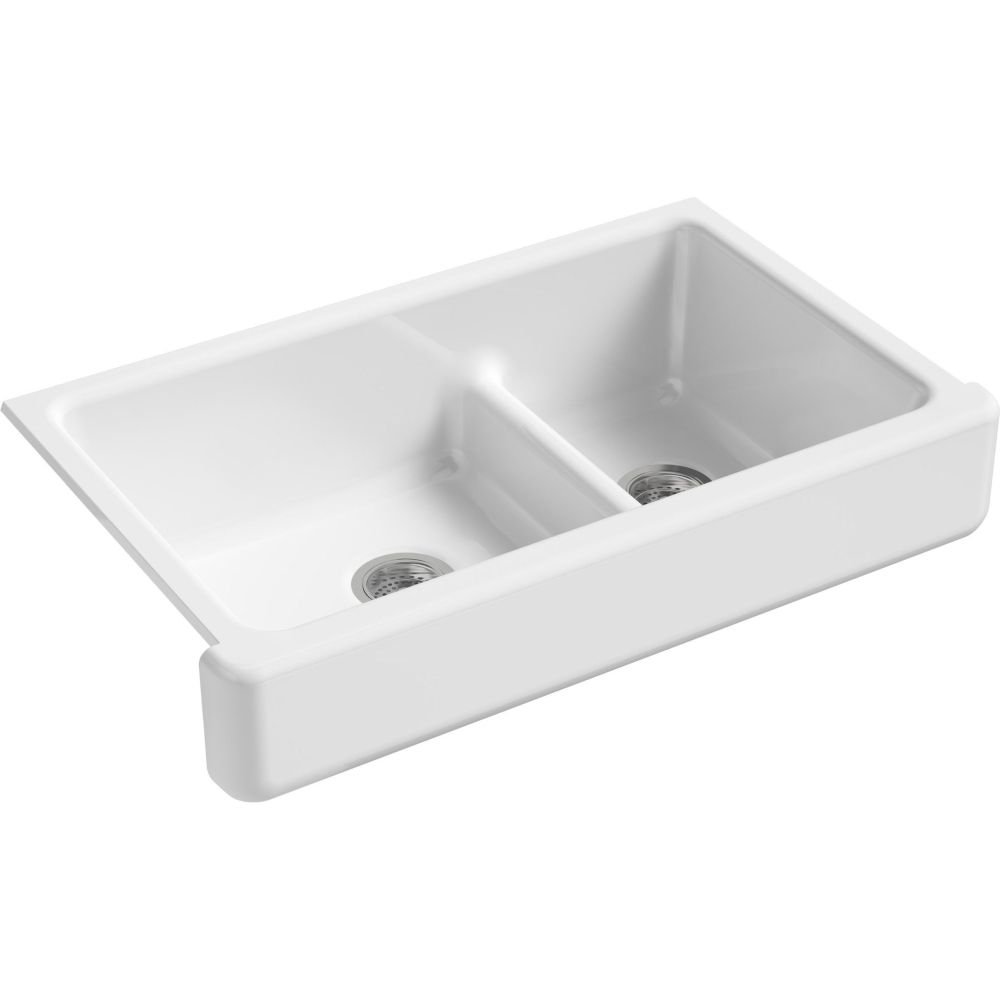 KOHLER K-6426-95 Whitehaven Farmhouse Smart Divide Self...