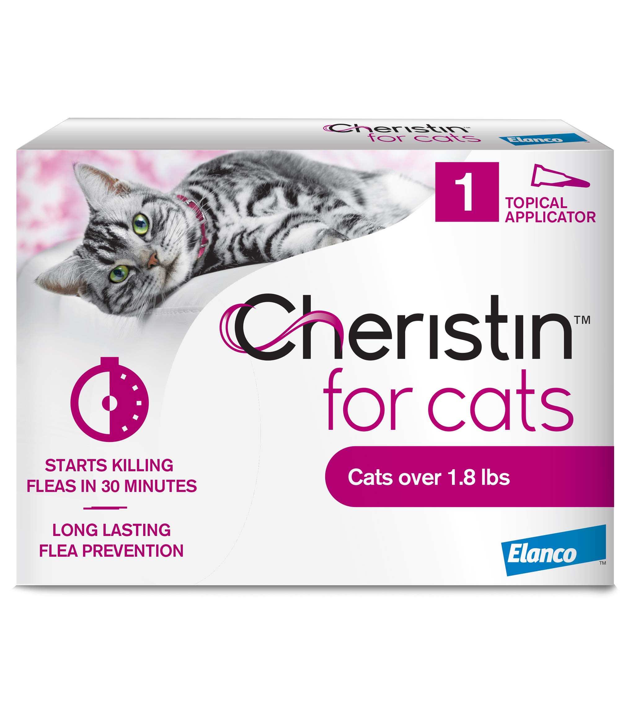 Cheristin 고양이용 국소 벼룩 치료는 6주 동안 효과적입니다....