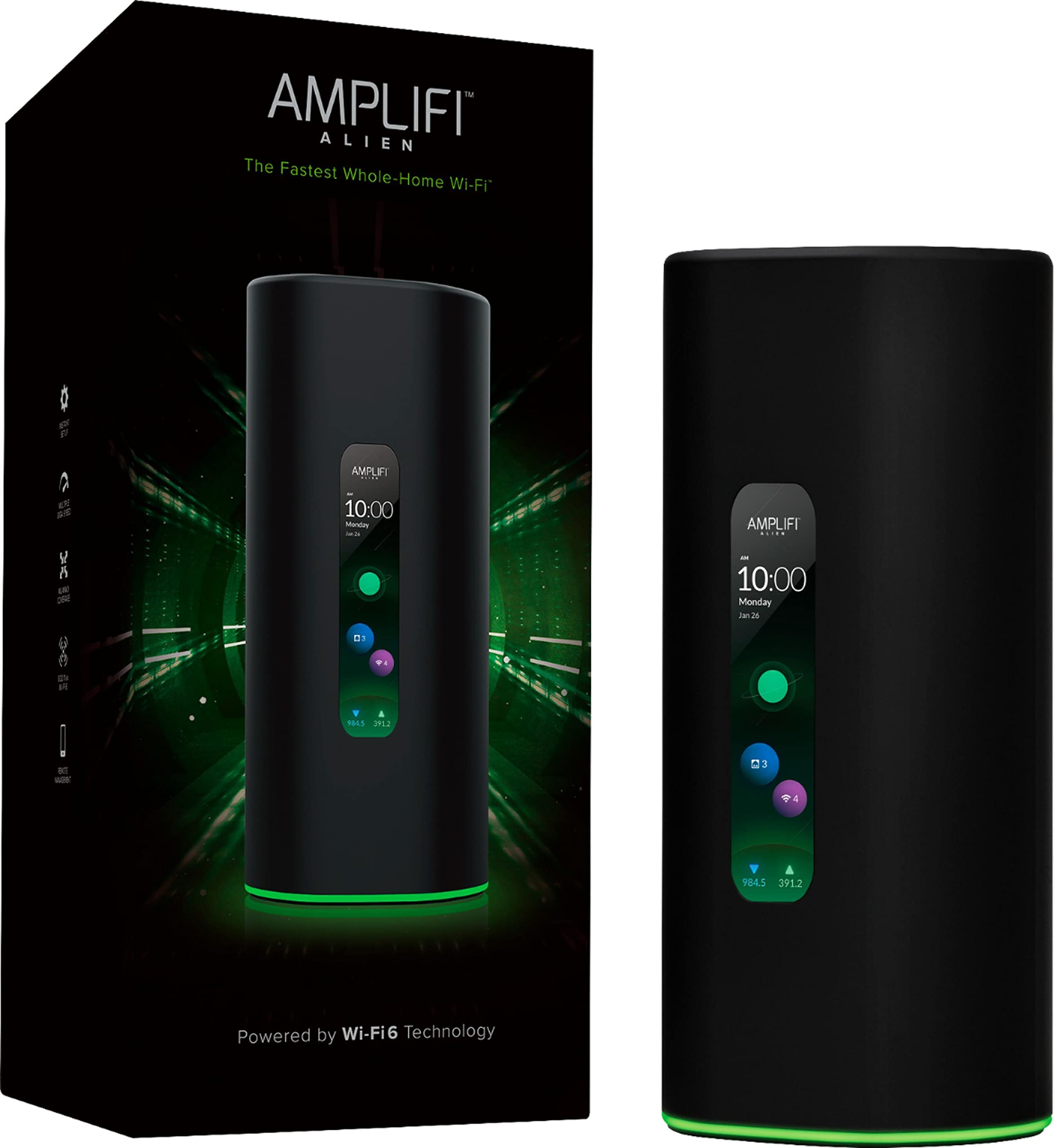 Ubiquiti Networks AmpliFi Alien 트라이 밴드 WiFi 6 확장 가능한 메시 시스템 라우터 WiFi 6 AX 게임용 메시 네트워킹 시스템