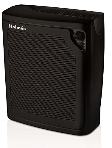 Holmes 필터 LifeMonitor Bar 및 조용한 작동 기능이 있는 TRUE HEPA 콘솔 공기 청정기 | 대형실 공기청정기 - 블랙 (HAP8650B-NU-2)