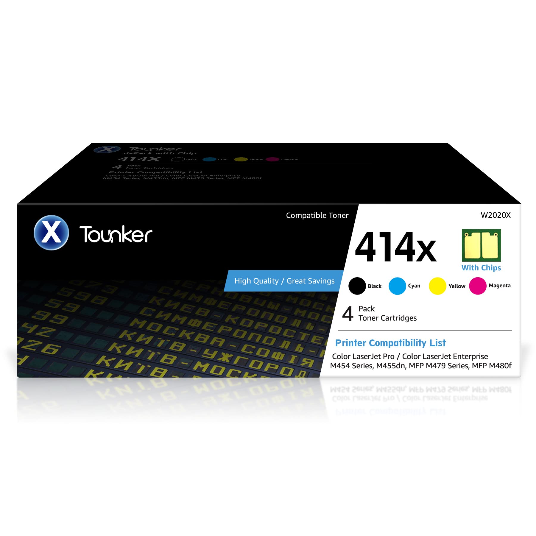 Tounker HP 414X용 호환 토너 카트리지 교체